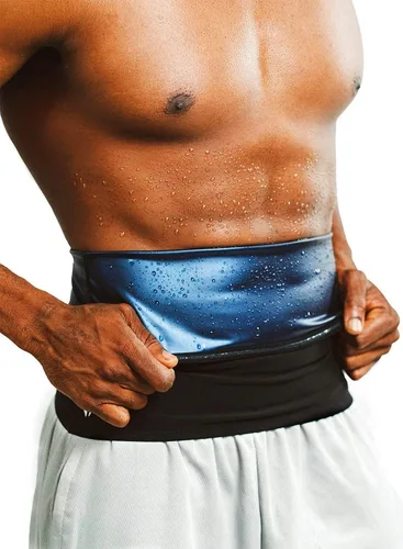 huiming Faja reductora de cintura para hombre, cinturón de sauna, sin neopreno, cinturón adelgazante de sauna, moldeador de entrenamiento
