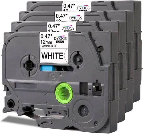 Miniatura 8 de Cinta de etiquetas compatible con Brother Tz Tze231 0.472 in, 0.47 pulgadas, negro sobre blanco, repuesto para Brother Ptouch cinta de etiquetas