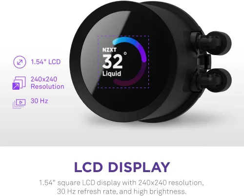Miniatura 3 de NZXT Kraken 120 - Enfriador líquido de CPU RGB todo en uno - Diseño de espejo infinito - Impulsado por CAM
