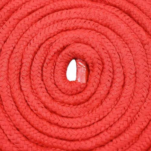 Miniatura 9 de Maydahui Cuerda larga de algodón de 32 pies (32.8 ft), suave, multiusos, lavable, fuerte, duradera, color rojo, negro y morado