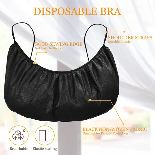 Miniatura 3 de Geyoga 100 piezas de sujetadores desechables no tejidos para mujer, ropa interior desechable para spa, paquete individual