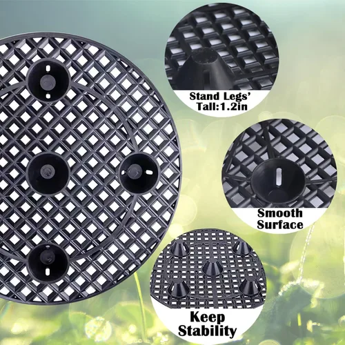 Miniatura 3 de 6 soportes para plantas en maceta, 12 pulgadas, elevador de maceta perfecto para interiores y exteriores, jardín, flores para evitar la pudrición