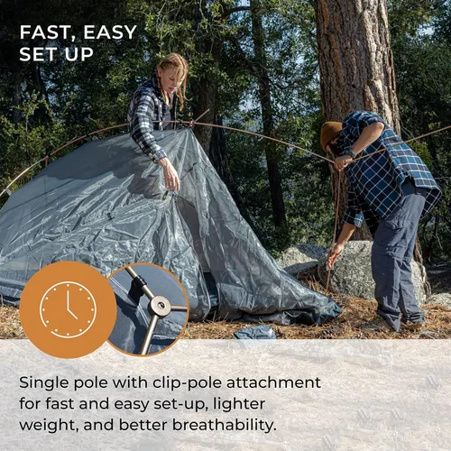 Miniatura 2 de Hyke & Byke Zion - Tienda de campaña de senderismo y mochilero, 3 estaciones, ultraligera, impermeable, para acampar con mosca de lluvia y huella, 1