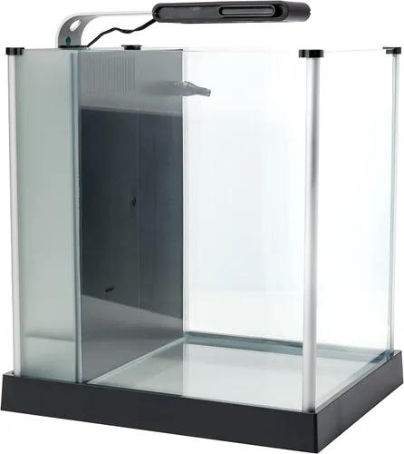 Set de acuario Fluval SPEC para agua dulce, acuario con iluminación LED y filtración de 3 etapas, 2.6 galones, negro, para razas grandes