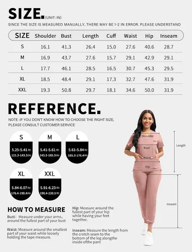 Miniatura 6 de niaahinn Conjunto de uniforme médico de enfermera para mujer, camiseta con cuello en V y pantalones deportivos, uniforme médico, traje para mujer