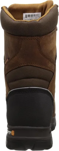 Miniatura 3 de Carhartt Botas de trabajo para hombre impermeables con punta compuesta para metatarsianos internos de 8 pulgadas CMF8720 Marrón