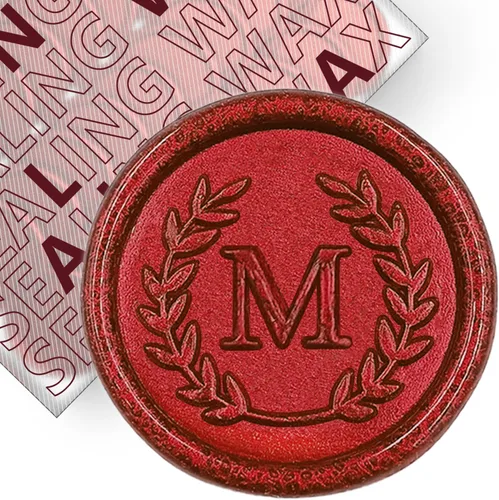 Miniatura 43 de 100 calcomanías adhesivas de sello de cera con letra A, hechas a mano, sin necesidad de sellar, rasgar y usar calcomanías de cera para invitaciones