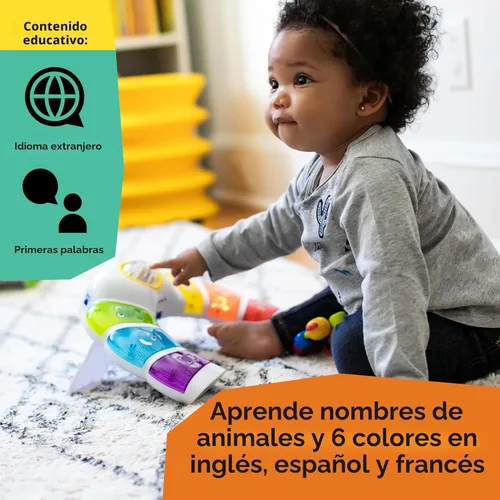 Miniatura 3 de Baby Einstein Glow & Discover - Juguete musical de barra de luz, estación de actividades, juguete para sentarse y boca abajo, juguete de aprendizaje