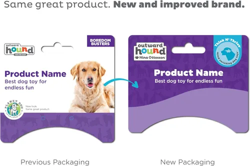 Miniatura 9 de Outward Hound Juguete Interactivo Dispensador de Premios Snoop Grande para Perros, Pelota Rompecabezas Alimentador Lento para Perros Medianos a