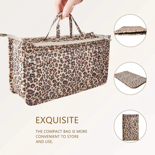Miniatura 36 de Bolso de mano estilo cartera de Vercord para mujer con organizador incorporado, estampado bien definido, con manijas y cremallera, tamaño 2