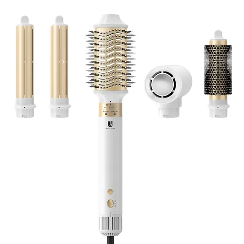 Miniatura 13 de Estilizador de aire caliente, cepillo secador de pelo con iones negativos, rizadores de cabello con enrollado automático y flujo de aire, moldeador