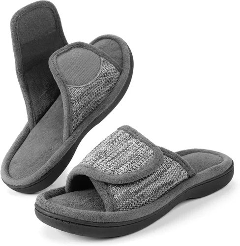 Miniatura 7 de RockDove - Pantuflas de espuma viscoelástica ajustables con envoltura para mujer