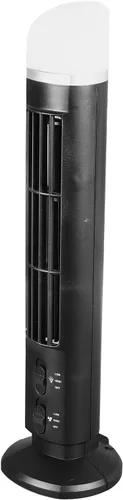 Miniatura 4 de Ventilador de torre sin aspas, ventilador de escritorio vertical USB para estudiantes, oficina en casa, ventiladores de torre (negro)