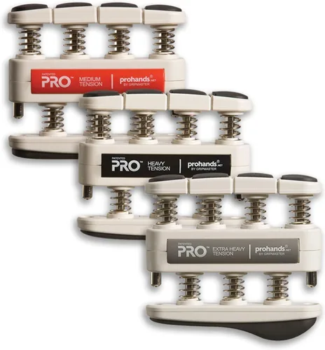 Miniatura 13 de Prohands PRO Ejercicio de Mano, Ejercitador de Dedos (Fortalecedor de Agarre de Mano), con Resorte, Sistema de Pistón de Dedos, Aislamiento
