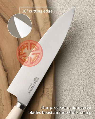 Miniatura 3 de Juego de cuchillos de cocina, juego de cuchillos de 14 piezas con bloque de madera, autoafilables para juego de cuchillos de chef, juego de bloques