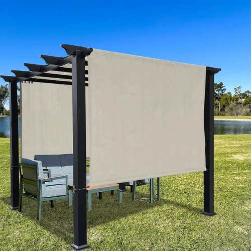 Miniatura 4 de Alion Home Toldo universal transpirable para pérgola – Toldo de repuesto para pérgola – Cubierta de sombra ajustable para exteriores con varillas
