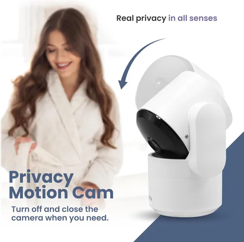 Miniatura 4 de VTA+ Cámara de seguridad WiFi para interiores 2K - Detección de movimiento, visión nocturna, modo de privacidad, compatible con Alexa/Google, audio