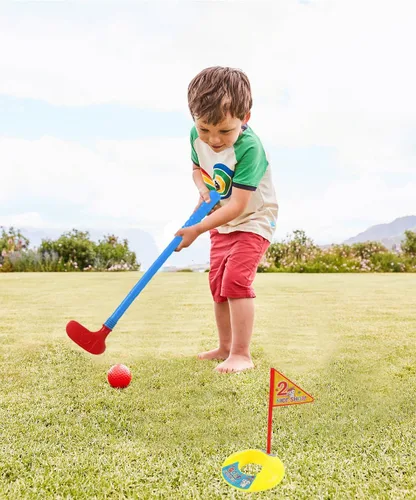 Miniatura 6 de Palos de golf de plástico, juegos de juguetes de golf educativos para niños pequeños, deportes al aire libre en interiores y exteriores, juguetes
