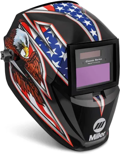 Miniatura 10 de Miller Classic Series - Casco de soldadura con oscurecimiento automático, máscara de soldadura profesional TIG/MIG con tecnología ClearLight, óptica