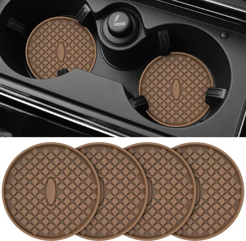 Miniatura 8 de ME.FAN Posavasos para Coche [Paquete de 4] Posavasos de Silicona para Coche/Tapetes para Tazas, Accesorios para Interior de Coche Antideslizantes