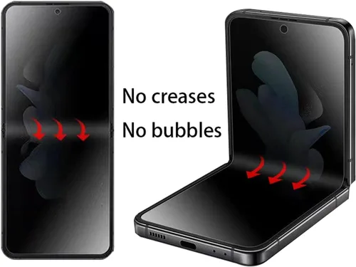 Miniatura 3 de Protector de pantalla interior antirreflejo antiespía para Moto Razr 2025/Moto Razr 2024 Privacidad Mate Exterior Protector de Pantalla Suave