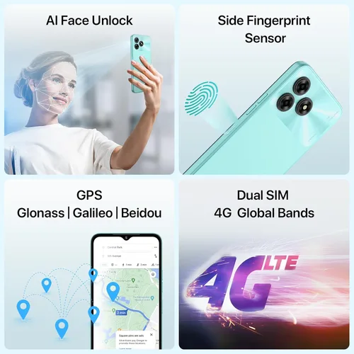 Miniatura 2 de UMIDIGI Teléfono inteligente G5 Android 13, 5000mAh 8+128GB/TF 1TB Expand, Pantalla ultra delgada de 6.6 pulgadas, Cámara AI de 50MP, huella