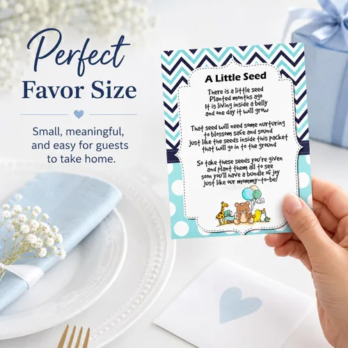 Miniatura 5 de CHOOBLY Recuerdos de baby shower de niño para invitados 20 paquetes de semillas de flores silvestres Prellenados Mezcla de semillas de ramo