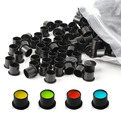 Miniatura 4 de Autdor - Tapas de tinta para tatuajes, 300 unidades, tazas con base de pigmento, tazas #11, pequeñas #14, medianas #17, grandes para accesorios