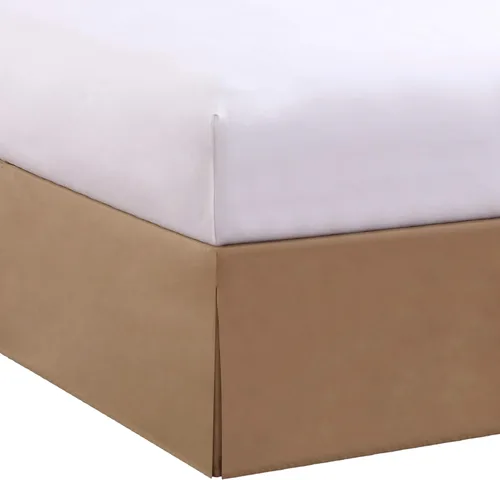 Miniatura 6 de Falda de cama de esquina dividida de 16 pulgadas, microfibra resistente a las arrugas y a la decoloración, tamaño matrimonial, color borgoña sólido