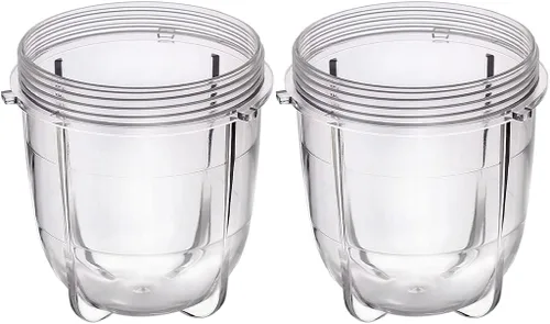 Piezas de repuesto Accesorios de vasos compatible con la licuadora Magic Bullet original MB1001 de 250 W (2 tazas de 12 onzas)