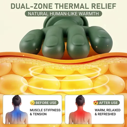 Miniatura 3 de Bionic - Masajeador de cuello y espalda, masajeador shiatsu calentado de 2 niveles, masaje de amasamiento de tejido profundo 4D, masaje de manos