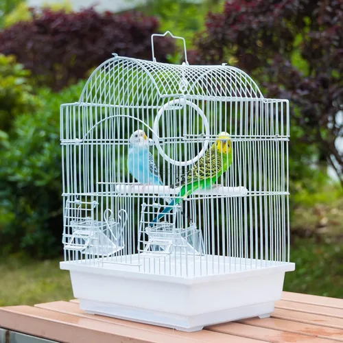Miniatura 3 de Jaula de viaje para pájaros pequeños, kit de iniciación ligero para pájaros pequeños con jaulas para pájaros y accesorios, excelente