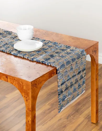 Miniatura 16 de Unique Loom Chindi Jute Collection - Alfombra de área (2 pies 2 pulgadas x 6 pies 1 pulgada, blanco/natural)