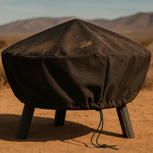 Miniatura 7 de Sunnydaze - Cubierta redonda para hoguera de 30 pulgadas, cubierta para hogueras al aire libre, PVC resistente a la intemperie con cierre de cordón