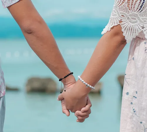 Miniatura 4 de Pulseras magnéticas a juego con tu novio y novia con cuentas para mujeres, hombres, amantes de los mejores amigos, pulseras de conexión para regalo