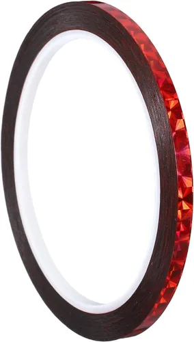 Miniatura 14 de PATIKIL Cinta prisma de 0.2 pulgadas x 55 yardas, adhesivo reflectante holográfico metalizado para detallar decoración de pared, arte de decoración