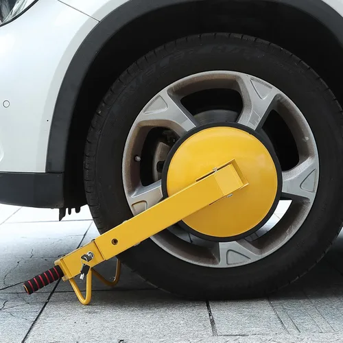 Miniatura 8 de VEVOR Abrazadera de bloqueo de rueda, 1 paquete de bloqueo de rueda de remolque, bloqueo de neumático antirrobo de alta resistencia, cepo