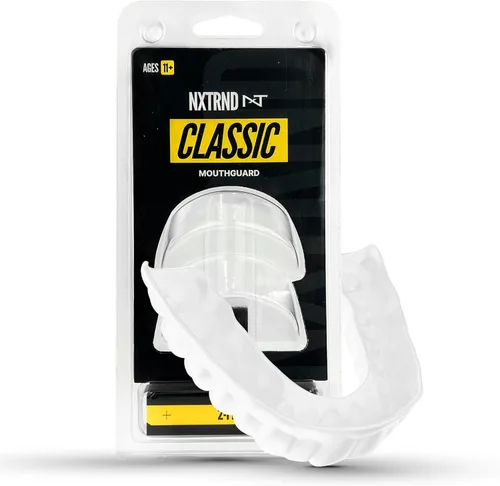 Miniatura 17 de Paquete de 2 protectores bucales clásicos Nxtrnd, boquilla deportiva de ajuste personalizado para fútbol americano, boxeo, MMA, baloncesto, hockey