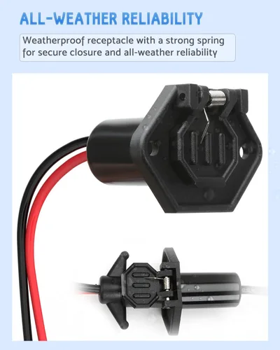 Miniatura 2 de Enchufe de motor de arrastre, enchufe y receptáculo de motor de arrastre de 12 V para Minn Kota, motor de arrastre impermeable de conexión rápida