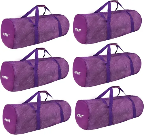 Miniatura 7 de Bolsa de lona deportiva de malla grande de alta resistencia, color gris, bolsa seca, equipo de buceo, bolsa de buceo con cremallera. Ideal
