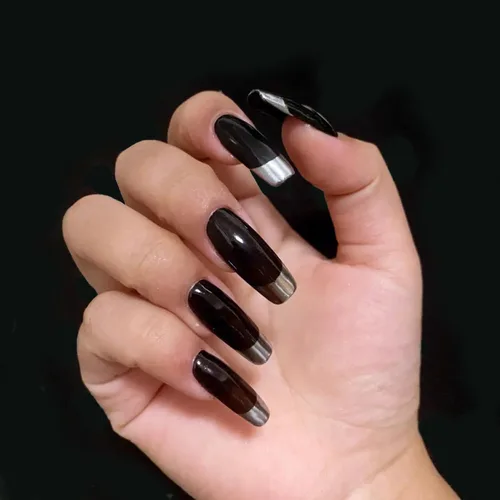 Miniatura 4 de Polvos holográficos de espejo para uñas, efecto dorado cromado, lentejuelas de polvo metálico puro, gel UV, pigmento de polvo cromado negro