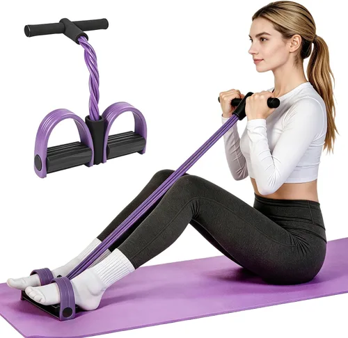 Miniatura 7 de Cuerda de tensión de 6 tubos, banda de resistencia elástica multifunción para pedal de yoga, cuerda de tensión de látex natural, equipo de fitness