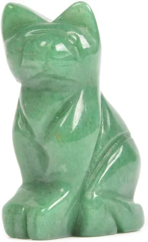 Miniatura 8 de Justinstones Estatua de gato guardián de piedra de sangre africana, decoración del hogar, reiki chakras curativos, cristal de escritorio, decoración