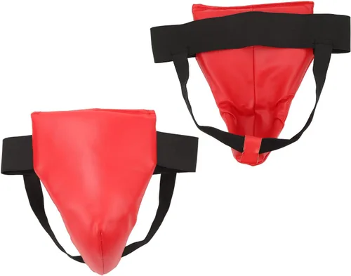 Miniatura 9 de Protector de ingle de boxeo, protector de entrepierna de boxeo rojo ajustable para artes marciales para niños y jóvenes (M)