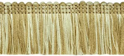 Miniatura 3 de DÉCOPRO 1 3/4 pulgadas de largo (1.6 in) de largo, colección Noblesse hermoso ribete de flecos (0175HB), color burdeos, dorado, rojo, multicolor
