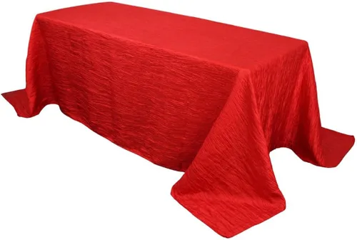 Miniatura 15 de YOUR CHAIR COVERS - Mantel Rectangular de Tafetán Arrugado de 90 x 132 Pulgadas - Azul Polvoriento, Manteles Rectangulares para Mesas Rectangulares