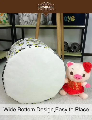 Miniatura 7 de Cesta de Ropa Sucia, Cesta de Almacenamiento Grande de Tela de Lona Ligera Organizador de Juguetes Ropa Sucia Plegable Impermeable para Dormitorios