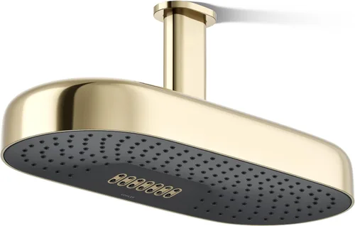 Miniatura 19 de KOHLER 26297-BL Statement™ Cabezal de lluvia oblongo, multifunción, 2.5 gpm, color negro mate
