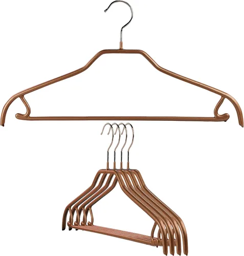 Miniatura 23 de MAWA by Reston Lloyd Silhouette Series - Percha antideslizante para ahorrar espacio con barra y gancho para pantalones y faldas, estilo 41/FRS, Negro