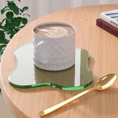 Miniatura 11 de Posavasos Decorativos de Acrílico, Posavasos Irregulares para Bar y Bebidas, Posavasos para Taza de Café con Forma de Nube Transparente, Perfecto